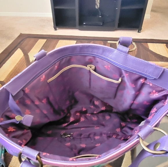 Anushka Paris in Sunrise numberHand Painted Leather Handbag - Picture 5 of 5